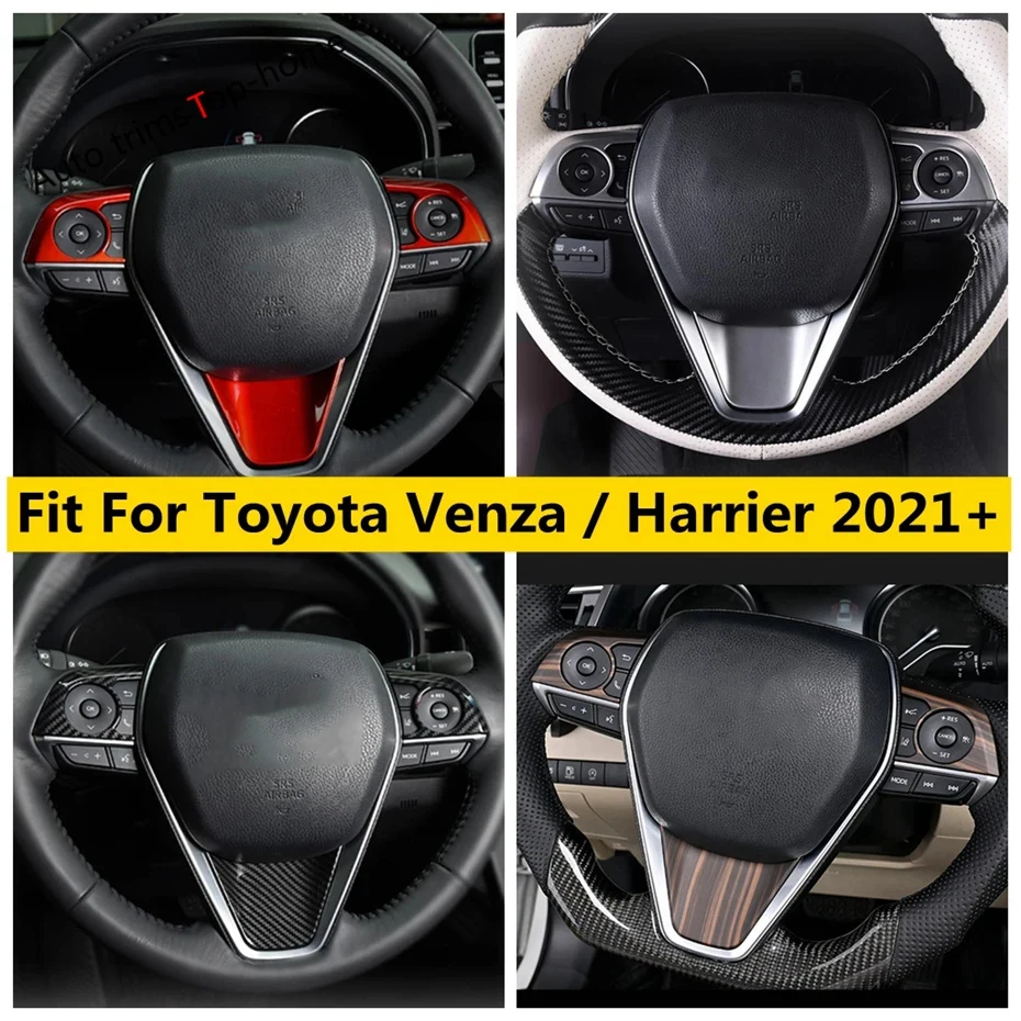 Auto Steering Wheel Bottom Decor Frame Cover Trim Fit For Toyota Venza / Harrier 2021 2022 2023 2024  Interior Accessories