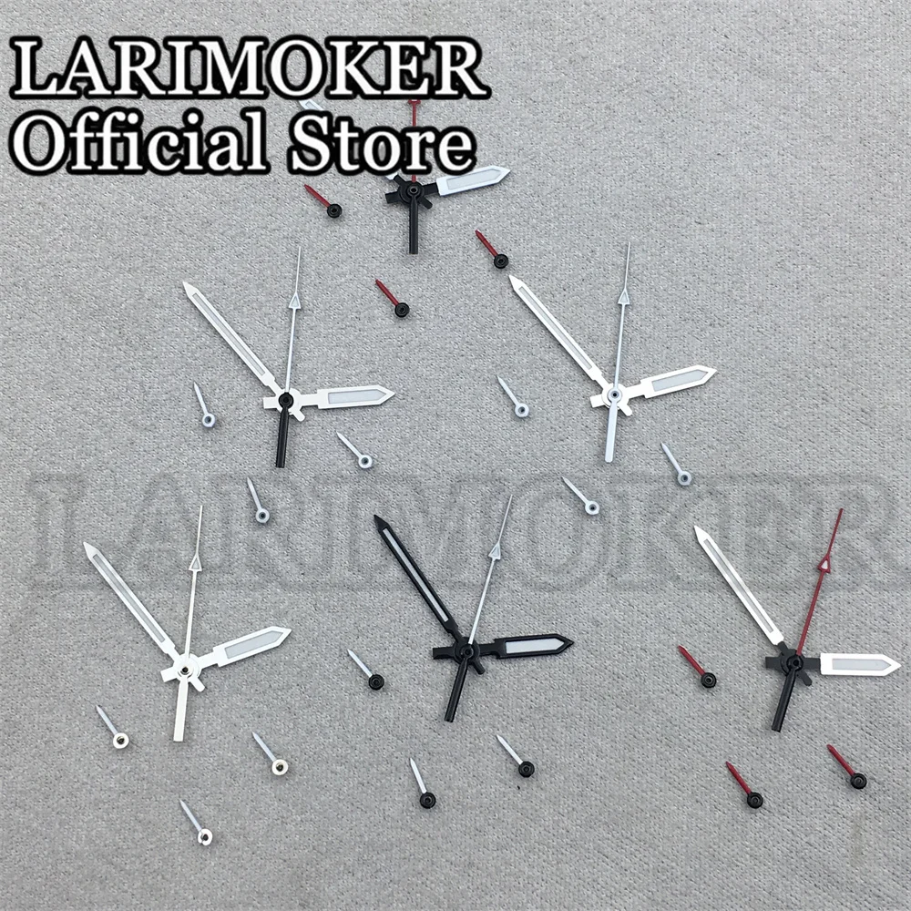 

LARIMOKER VK63 hand black red white silver watch accessories 6-pin hands green luminous suitable for VK63 quartz movement