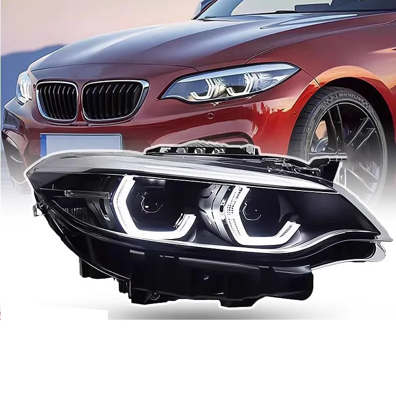 

Автомобильные фары для BMW 2 серии F22 F23 14-21, модифицированные дневные ходовые огни, линзы, указатели поворота, автоаксессуары