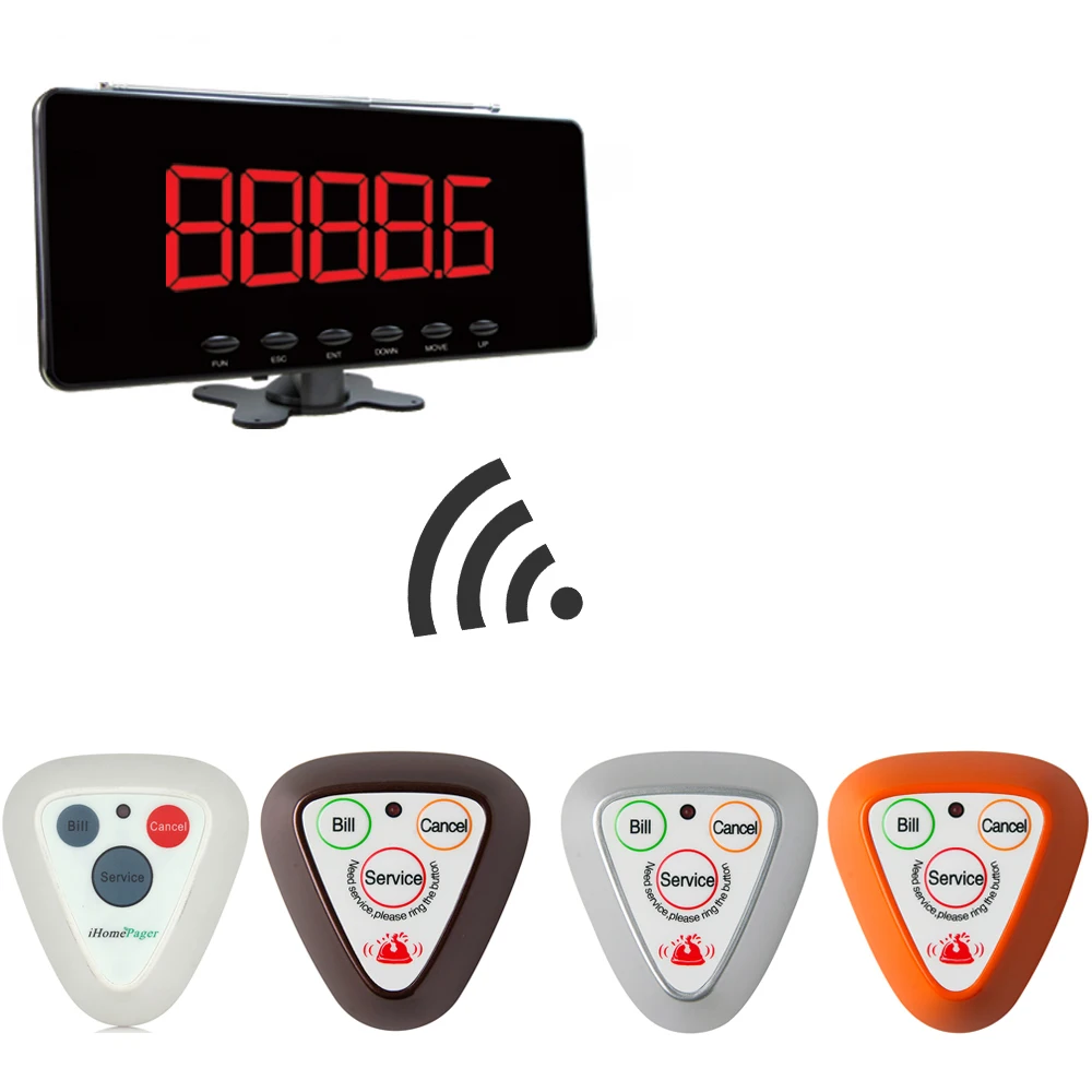 

Restaurant High-quality wireless equipment with Customer Table Call Button and big display