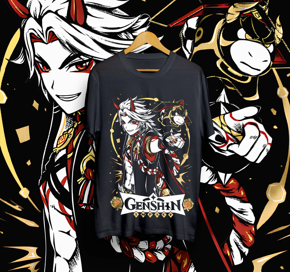 

Genshin Impact Itto T-Shirt Anime Manga Graphic Unisex Shirt