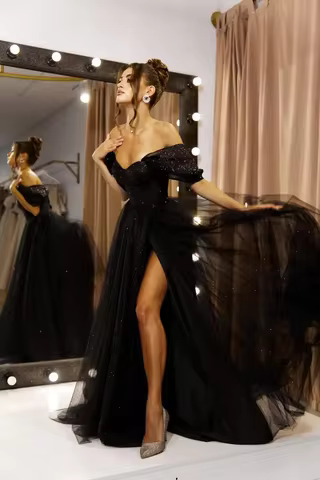 Customizable Color Off-Shoulder Wedding Dress Lace-Up Corset A-Line Floor-Length Prom Gown Evening Formal Party Dress Homecoming