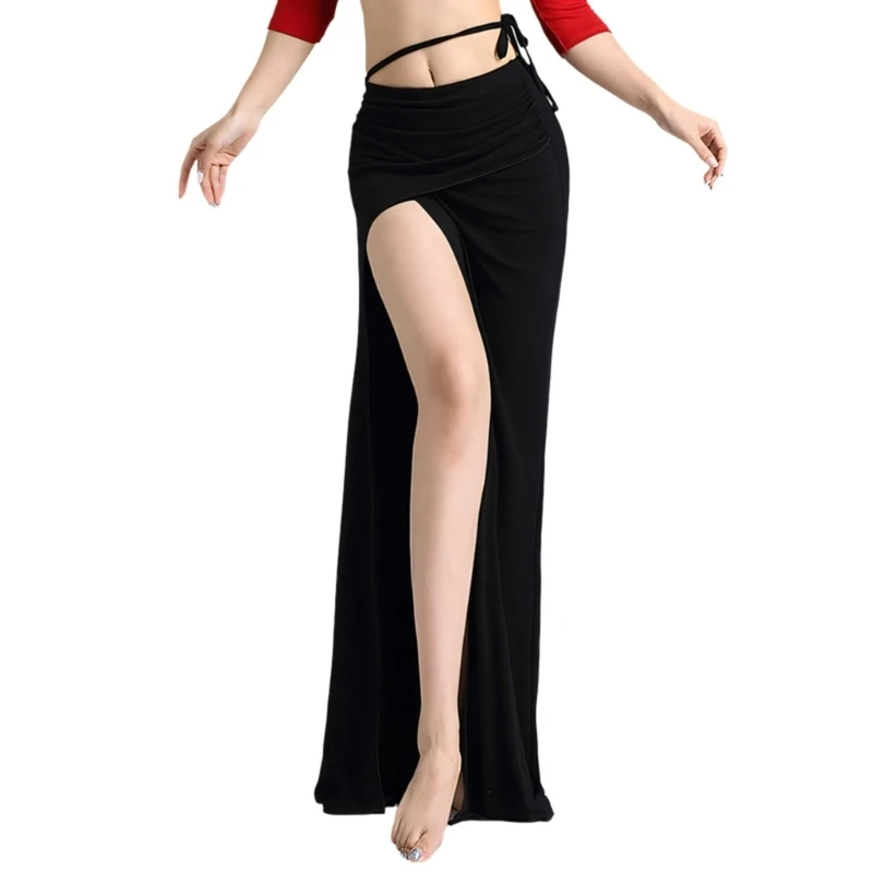 2026 New Women's Belly Dance Skirt High Waist Flattering Cut Side Slit Skirt For Enhances Movement And Daily Comfort