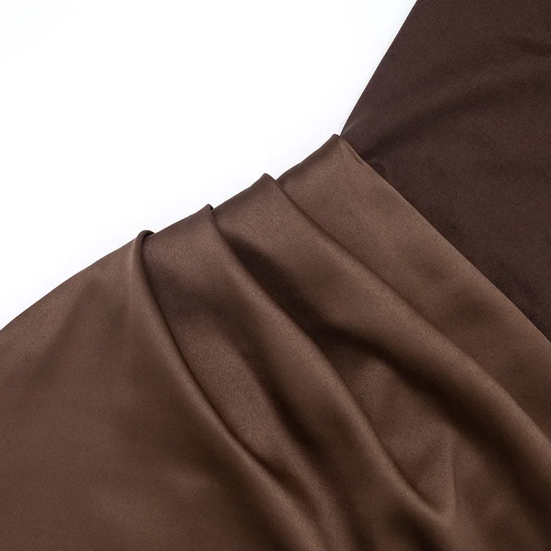 Women Elegant Bodysuits Patchwork Maxi Skirt Mermaid Party Maxi Dress Ruched Off Shoulder Full Sleeve Hollow Out Slim Long Robe