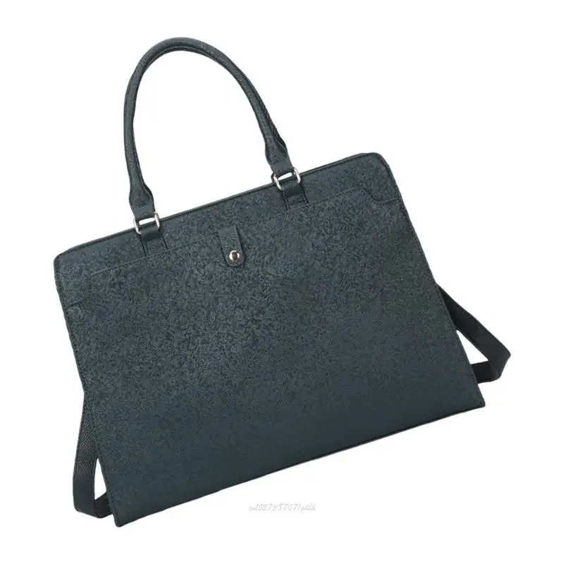 X5XA Fashionable Laptop Handbag for Women PU Leather Business and Commuters Crossbody Shoulder Bag for Commuting and Meetings
