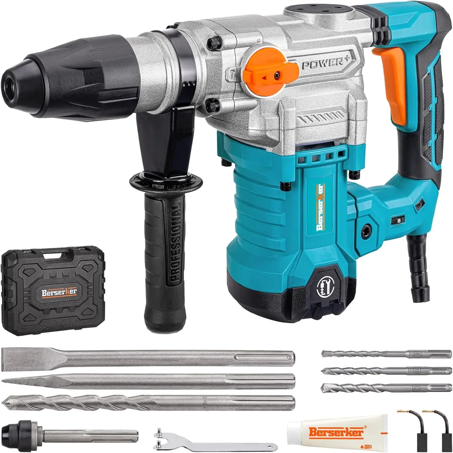 

Heavy Duty Rotary Hammer Drill with Vibration Control,Safety Clutch Demolition Rotomartillo for Concrete-Including 4 Drill Bits