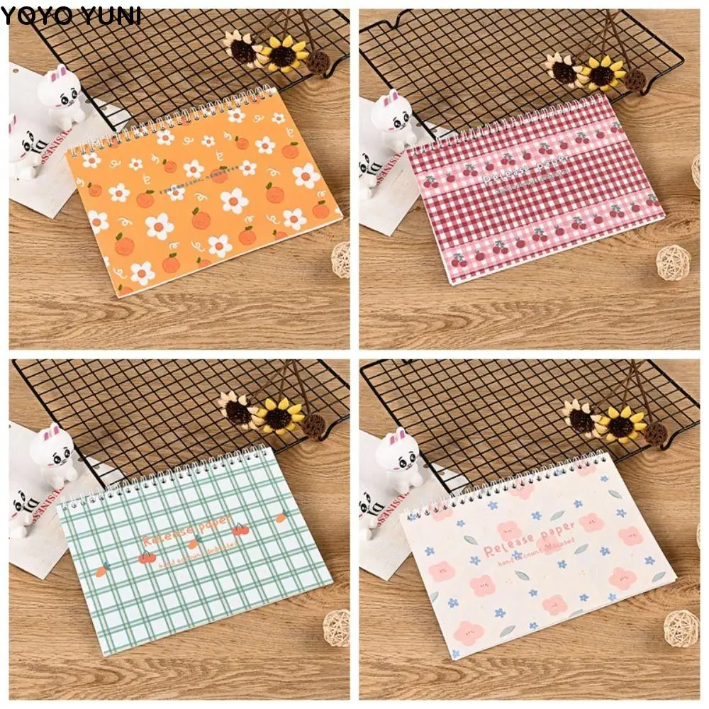 

32Sheets Release Paper Book A5 Size Cartoon Sticker Storage Book Reusable Blank Sticker Collecting Albums Gift for Friends