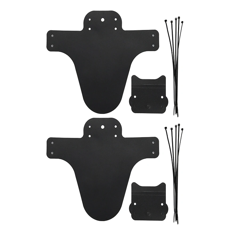

2 set Mudguard For Mountain Bike Front Fork Protection Waterproof Uv Resistant Lightweight Black Compatible With Bike Mud Guard