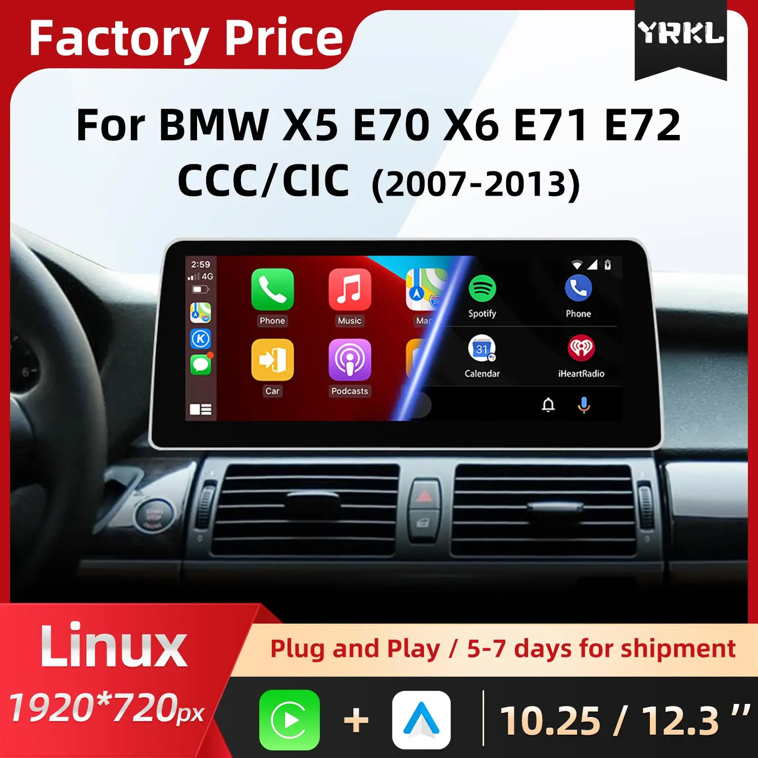 For Bmw X5 E70 X6 E…