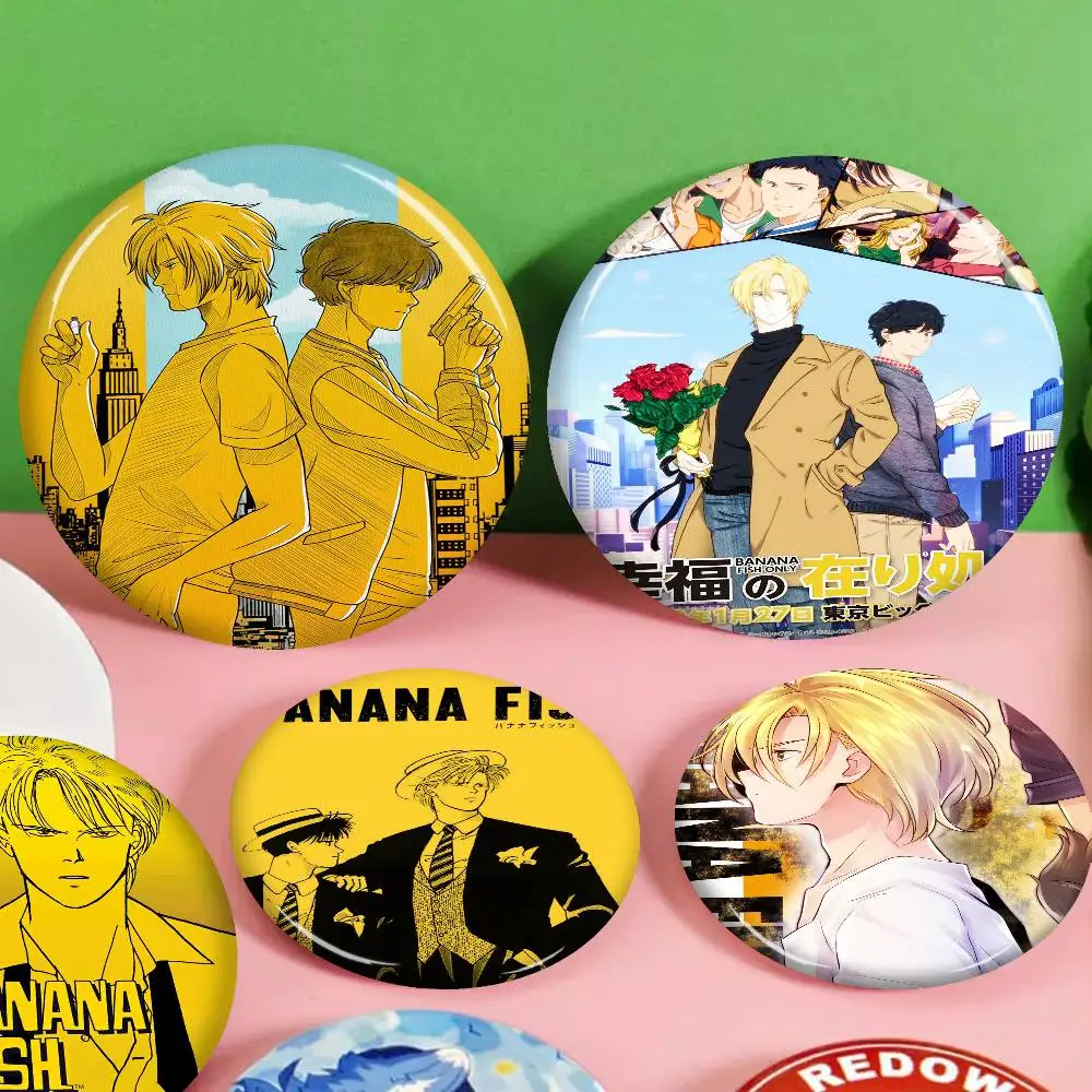 

Banana Fish anime Tinplate Soft Button Pin Brooch Metal Badge Custom Jewelry Accessories Hat Bag Lapel