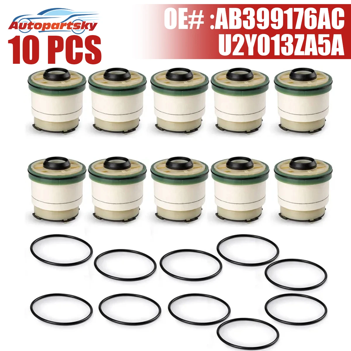 

Wholesale Price - 10PCS Fuel Filter w/ O-Ring For Ford Ranger PX Turbo Diesel P4AT P5AT For Mazda BT50 AB399176AC U2Y013ZA5A