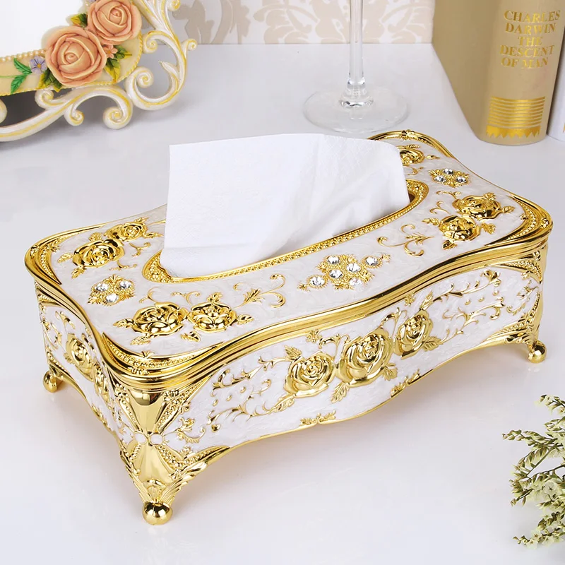 Paper Drawn Box Russian Creative Car KTV, Tin Bathroom, European Home, Large Storage Zinc Alloy