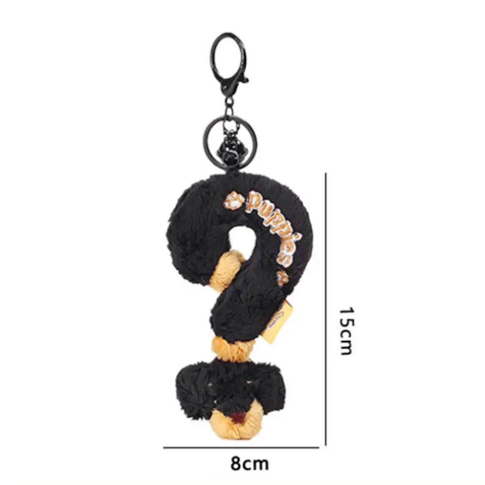 Cute Plush Dachshund Dog Keychain Coin Purse Bag Pendant Furry Puppy Keyring Creative Stuffed Keychain Bag Accessories