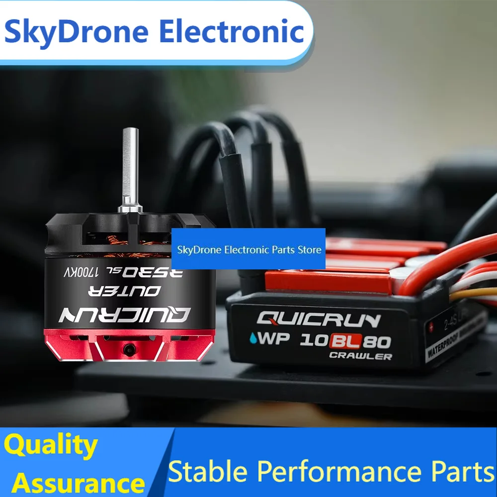 SkyDElHobbywing Quicrun WP 10BL80 2-4S 80A Waterproof ESC & Outer 3530SL 2200KV /1700KV Motor
