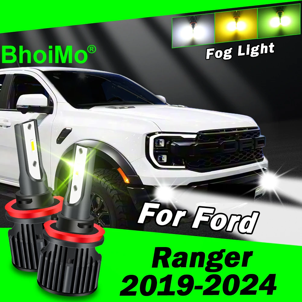 

BhoiMo Front Fog Light Lamp For Ford Ranger 2019 2024 Led Bulb 2020 2021 2022 2023