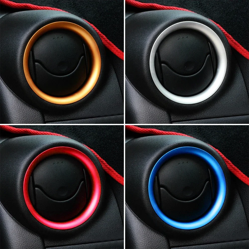 صالح تمام سيارة الهواء A/C تنفيس حلقة إطار الكسوة ملصق أنيق الديكور الداخلي اكسسوارات لنيسان ميكرا مارس K13 2011-2017 #5