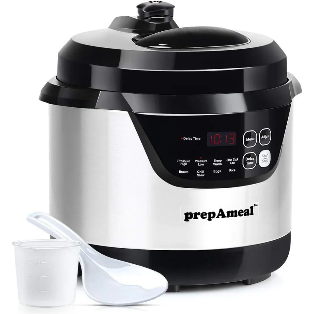 

3 Quart Pressure Cooker 8 IN 1 Multi Use Programmable Cooker Electric Pressure Pot with Slow Cooker, Rice Cooker