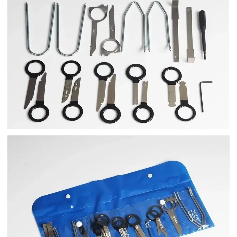 ل 20 قطعة ستيريو داش مشغل أقراص مضغوطة أداة إزالة الصواميل مجموعة اكسسوارات السيارات الجديدة لراديو السيارة إزالة الصوت تثبيت مفتاح عدة #5