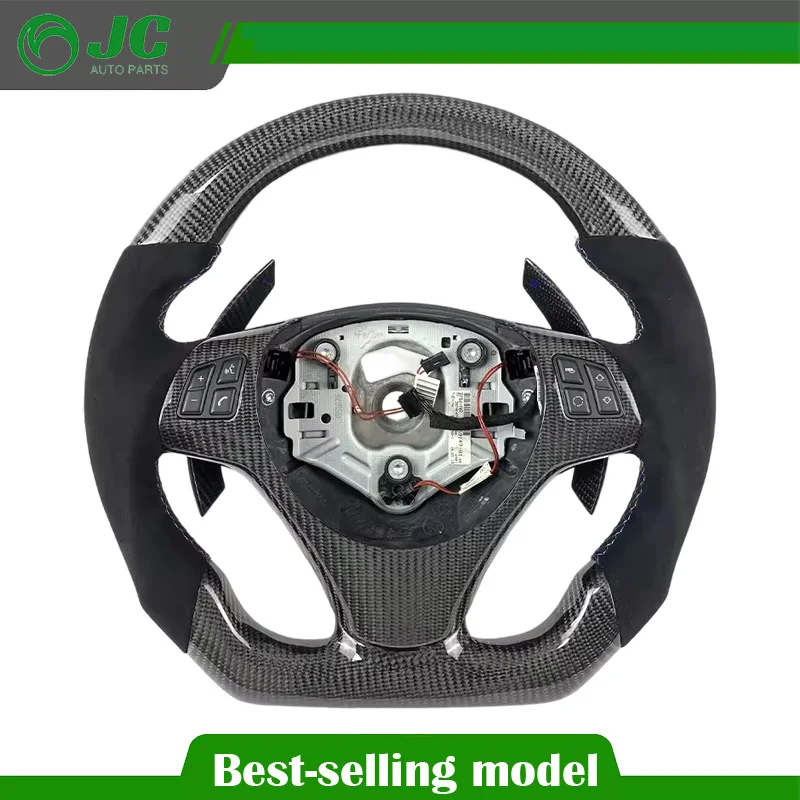 Volant en Fiber de carbone modifié personnalisé, pour BMW X1 X5 X6 E90 E91 E92 E93 E81 E82 E87 E88 E84 E70 E71