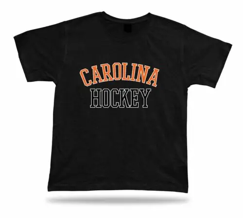 CAROLINA HOCKEY t-shirt tee orange black white NC USA ice apparel winter design