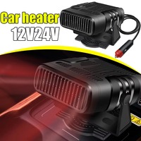 Electric Car Heater Air Cooler Fan 12V/24V Portable Demister Defroster Heating Fan 200W Dryer Windshield Defogging Accessroies