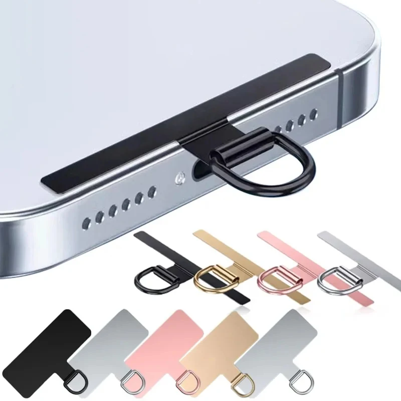 

Зажимы для накладок из нержавеющей стали, вкладка на трос для телефона, универсальный ремешок через плечо с защитой от потери телефона, аксессуары, запасная часть для телефона