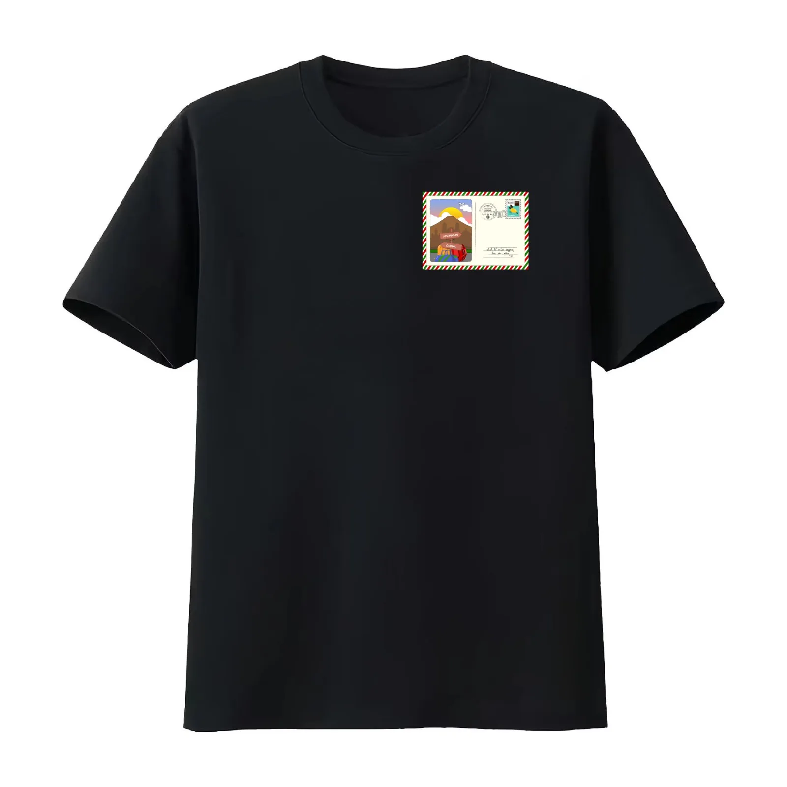 POSTCARD |STEFANIA SPAMPINATO| T-Shirt Summer Casual Cotton Tee Oversized Streetwear Tops Vintage Graphic Print 100% Cotton