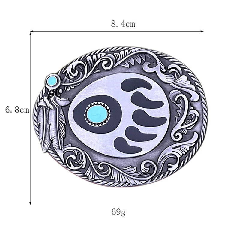 Винтажная модная пряжка для ремня с пером медвежьей лапой