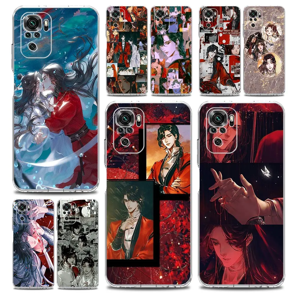 Heaven Official's Blessing Phone Case For Xiaomi Redmi Note 13 12 5G 9S 9 8 10 11 Pro 4G 9T 13C 12C10C 9C 9A 7 Pro Clear Cover