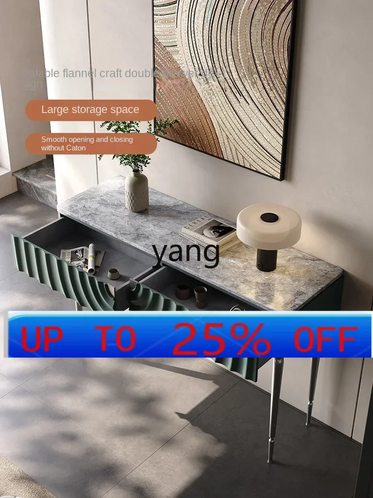 

LMM high-end home luxury stone living room modern simple foyer entrance table