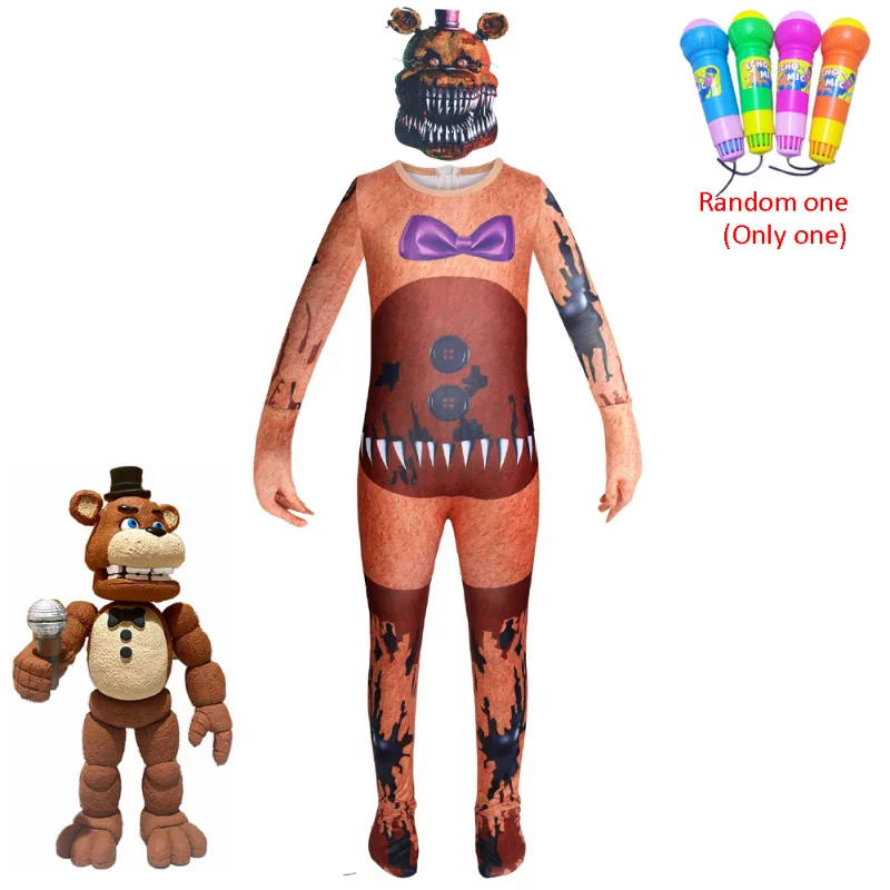 Bambini costumi di Halloween per ragazzi Anime Sundrop FNAF nevay Cosplay Freddy Fazbear ragazzi ragazze tuta abiti da festa di carnevale