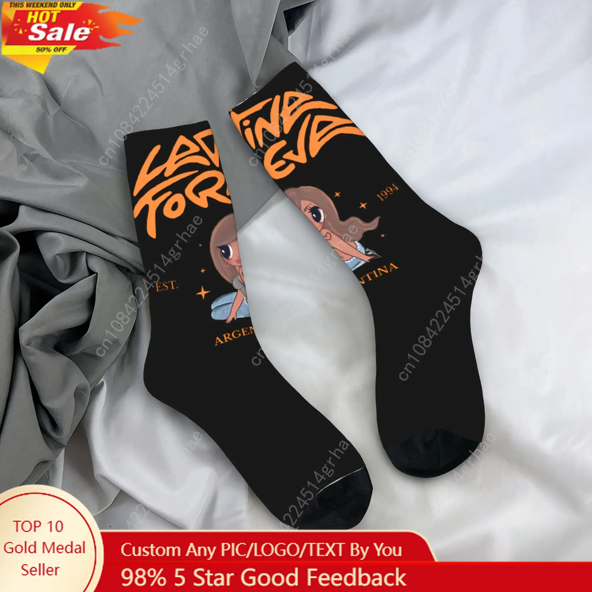 Karol g tropicoqueta 2025 novo álbum latina foreva meias cantor colombiano meias outono antiderrapante meias casal correndo meias