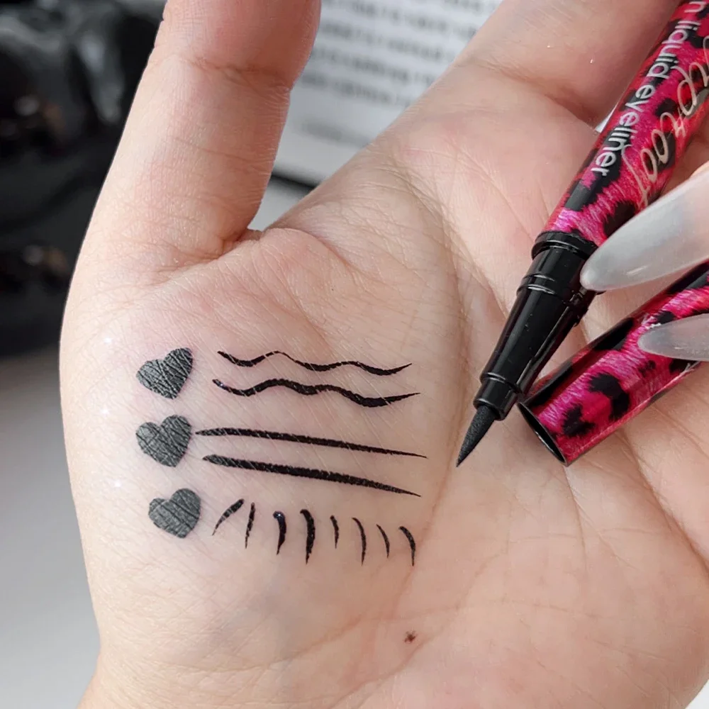 Płynny eyeliner w ołówku + 4D wodoodporny zestaw tuszu do rzęs gruby podkręcający tusz do rzęs ołówek do brwi długotrwały zestaw do makijażu oczu narzędzia