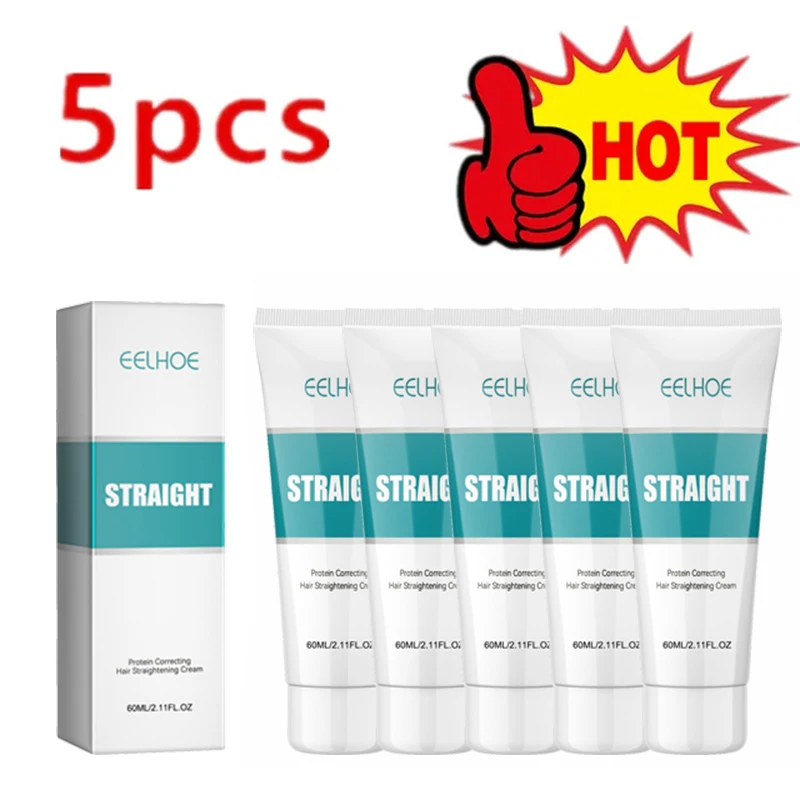 5X 60ml Keratin Protein Correcting Hair Straightening Moisture Cream Replenish Easily And Not Hurt Hair Soften Nutrition Hair