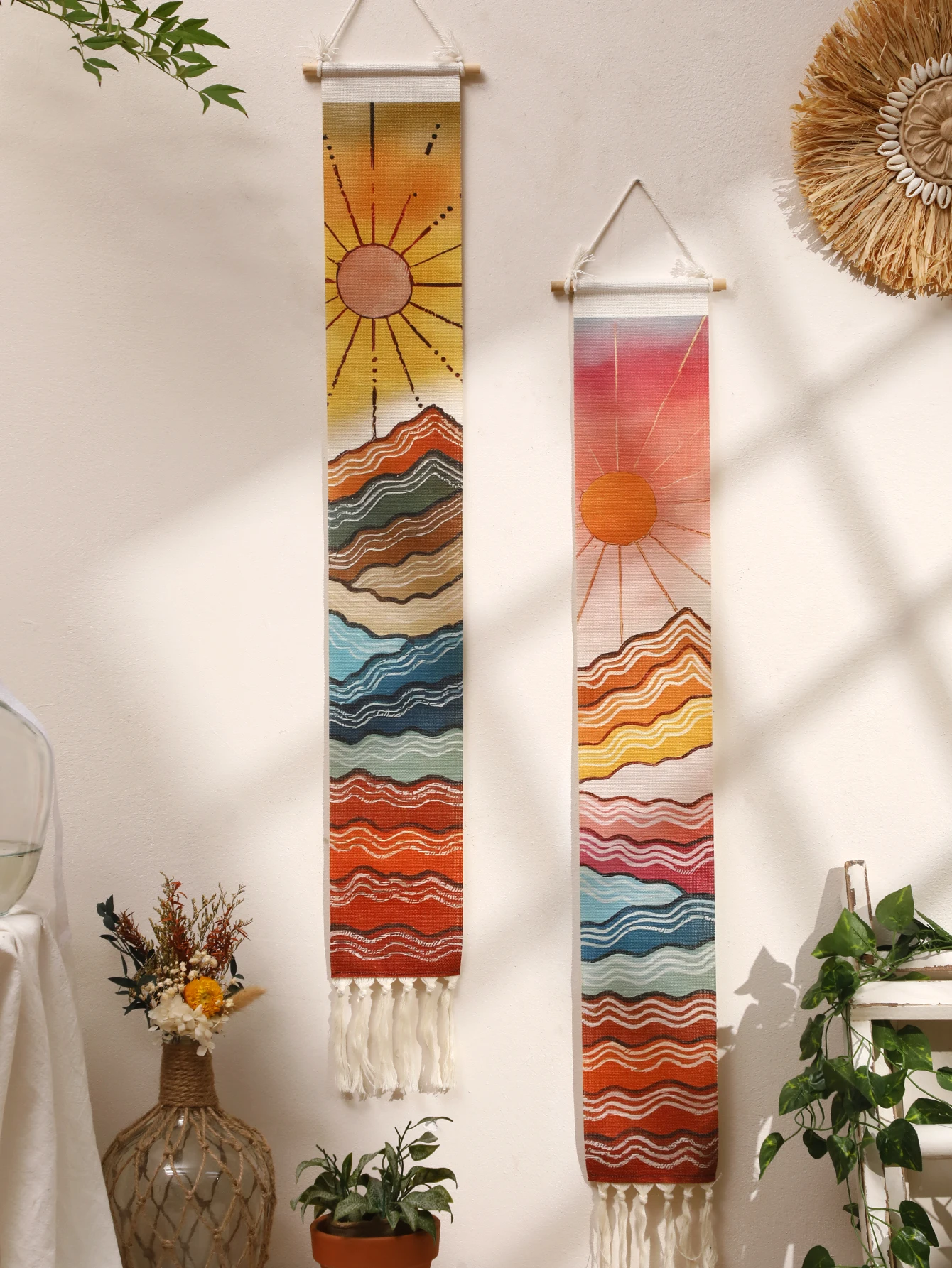 Multiple Styles Sunrise And Sunset Tapestry Boho Moon Home Decoration Room Wall Decor Nordic Wall Hanging Hanging Ornaments Gift