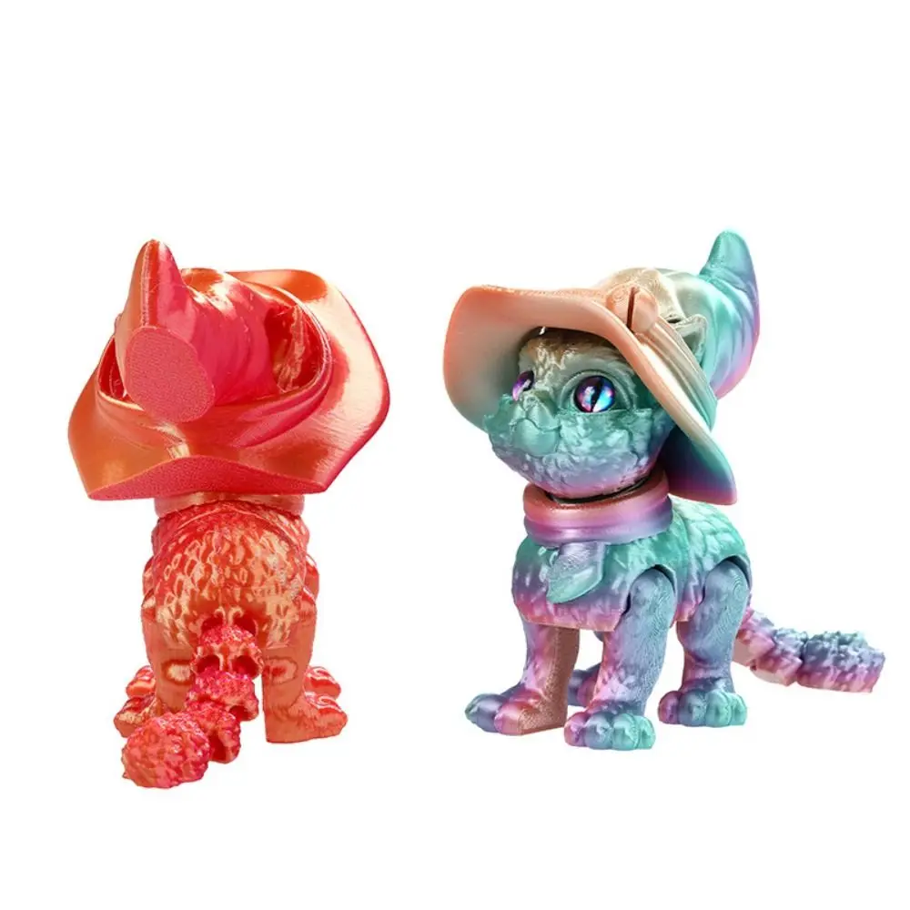 

Big Eyes 3D Printed Cat Model Realistic Design Plastic Material Articulated Cats 3D Printing Technology Cute Style