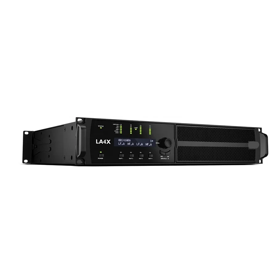 Macrosang LA4X professional DSP power amplifier 4 channel digital power amplifier 1000w 2U network amplified controller
