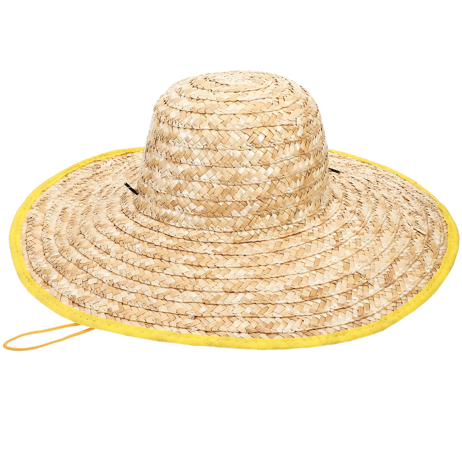 

1pc Straw Woven Sun Hat 45CM Diameter Large Brim Women Beach Cap Summer Sturdy Wide Protective Farmer Hats Straw Hats Women