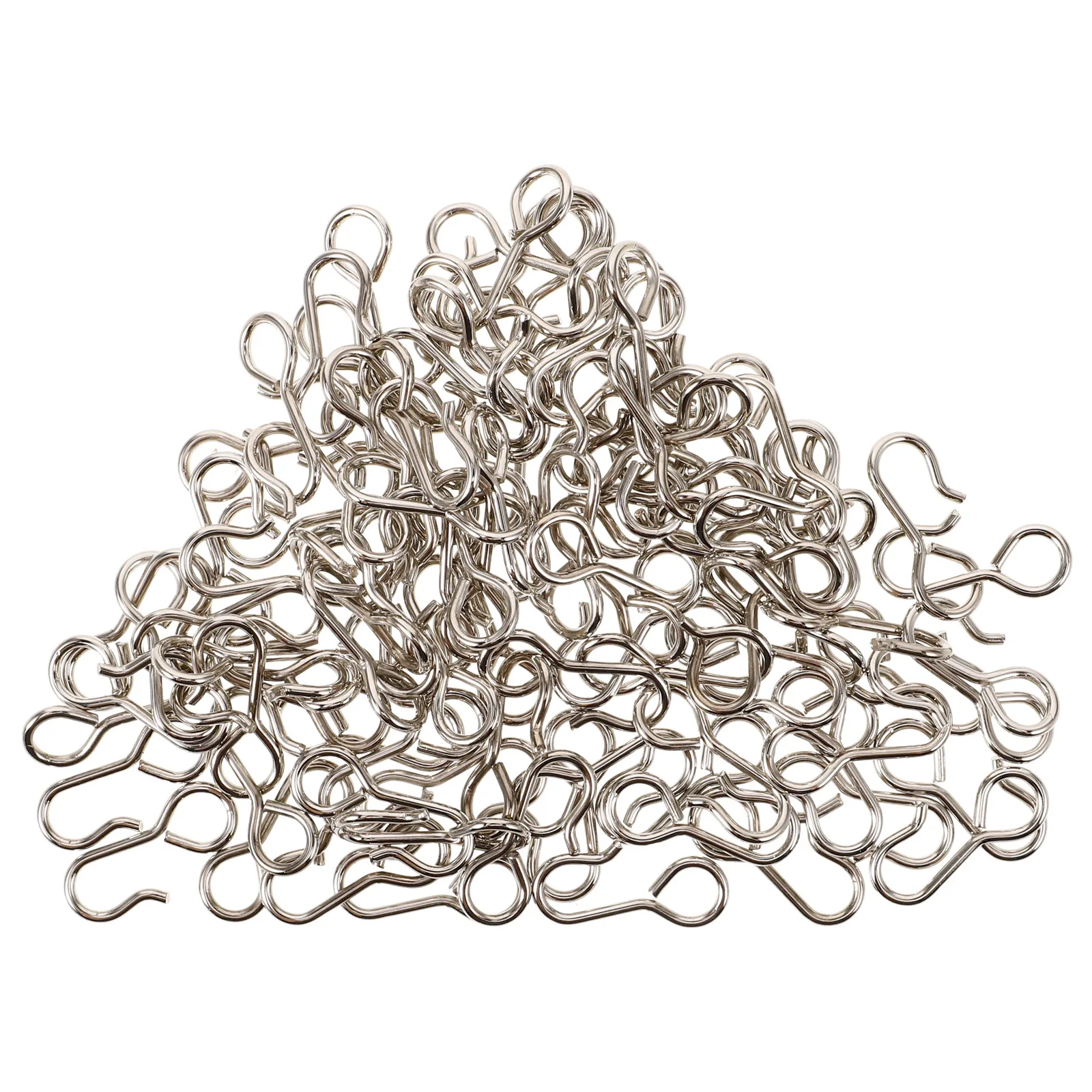 

100pcs Metal Hooks Stainless Steel Robust Design for Curtains Drapes Car Seat Covers Ceiling Track Easy Install Protect