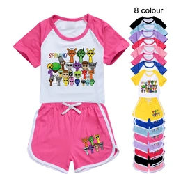 Children clothes New Game  Tshirts Kids Summer  Clothes Boys Cat Nap T-shirt Baby Girls Short Sleeve Tops 000