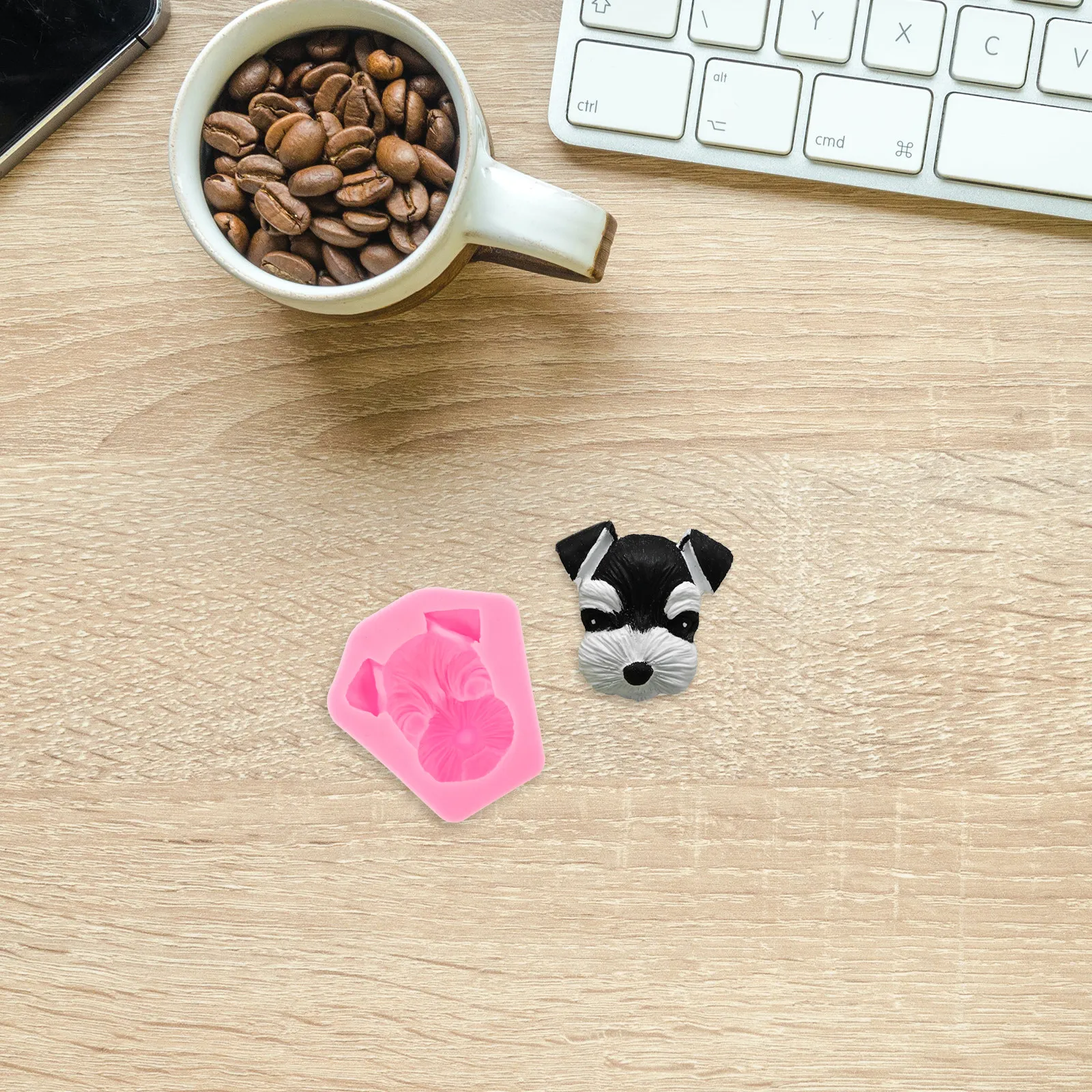 Molde de Silicona Premium para Pastel Schnauzer, Apto para Alimentos, Antiadherente, Sin Sabor, para Decoración de Fondant, Repostería, Chocolate, Dulces, Cubitos de Hielo, Gelatina