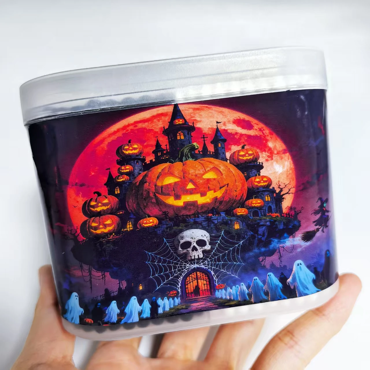 300 قطعة من مسحات القطن المزدوجة ذات الطابع الهالوين، مسحات قطنية مزدوجة الأطراف باللونين الأبيض والأسود للبالغين