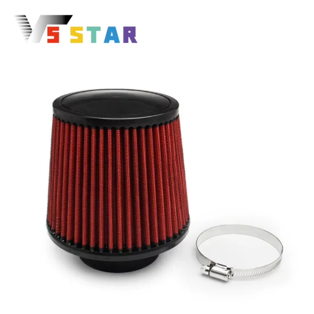 

Высокое качество 76 мм 3-дюймовый очиститель впускного отверстия с высоким расходом, сухой фильтр, сменный конус впуска холодного воздуха, красный AF-1003