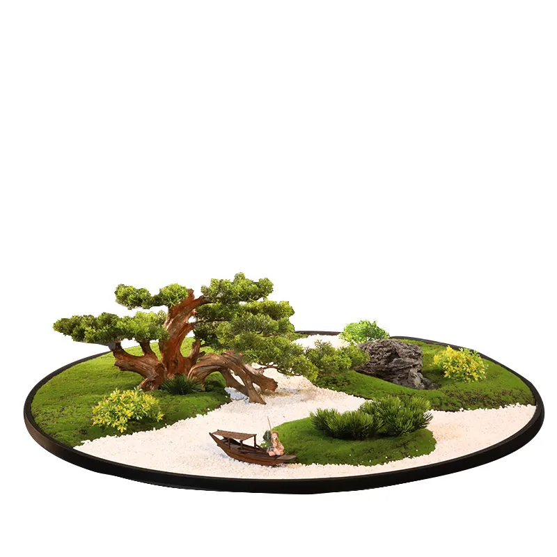 

hotel large round table turntable ornament hotel restaurant electric dining middle landscape landscaping table