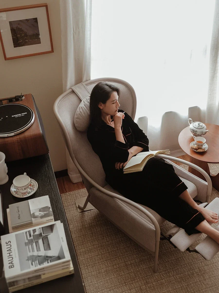 

Single sofa recliner, fabric light luxury high-end comfortable and simple, small sofa designer minimalist