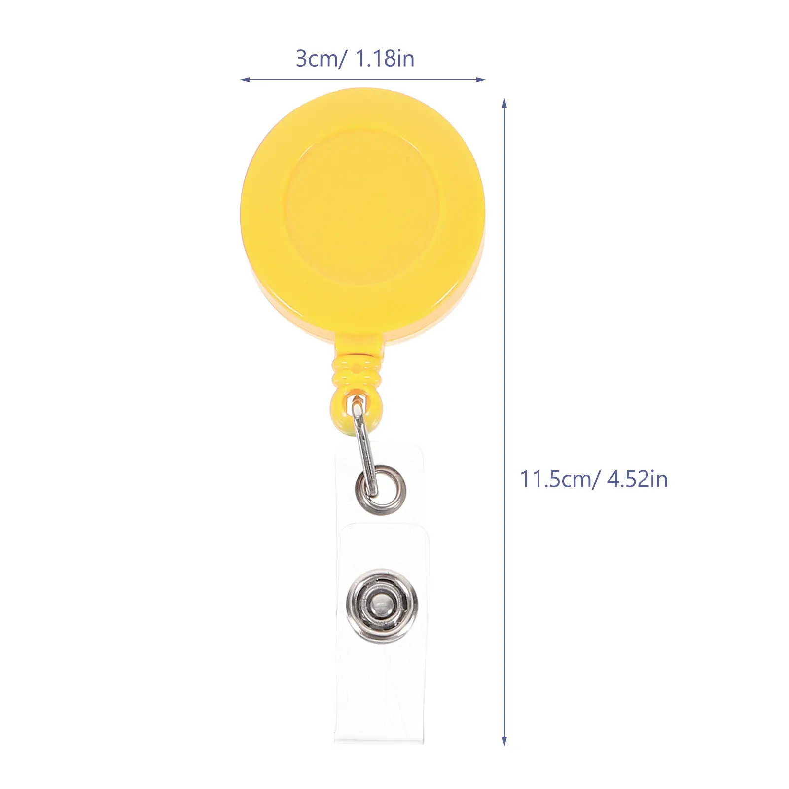 6Pcs Retractable Badge Clip with Strong Spring Elastic Cord for Id Cards Name Badges Keys Nurse Teacher Student Worker Office