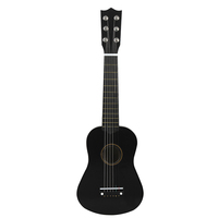 21 Inch Acoustic Guitar Ukulele for Beginners 6 Strings Basswood Guitar with Picks for Children Kids Beginners