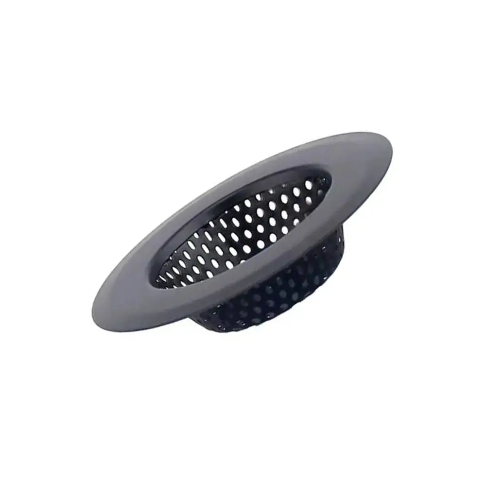 Stainless Steel Sink Strainer Anti Clog Black Drain Filter Floor Drain Hair Clean Up Waste Catcher Kitchen Bathroom Accessories