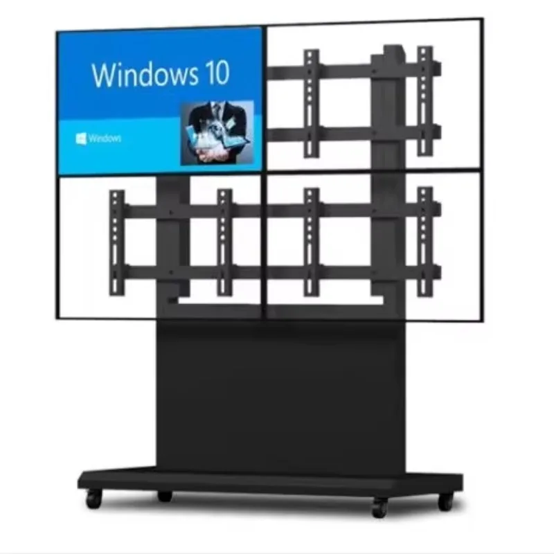 

ZJW STLF Advanced 4 Screen 55-65 Inshs TV Stand Mobile TV Cart TV Mount Floor Stand Bracket