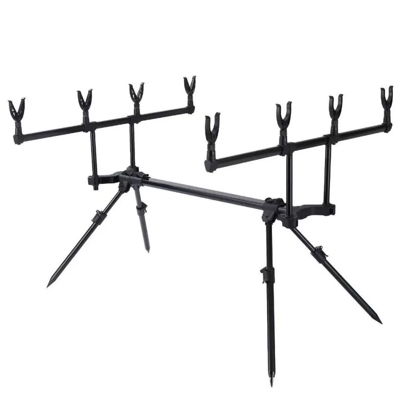 Fishing Rod Pod Stand With 6 Rod Rests Adjustable Tripod Bank Stick Support For Carp Sea Angling Groundbait Equipment